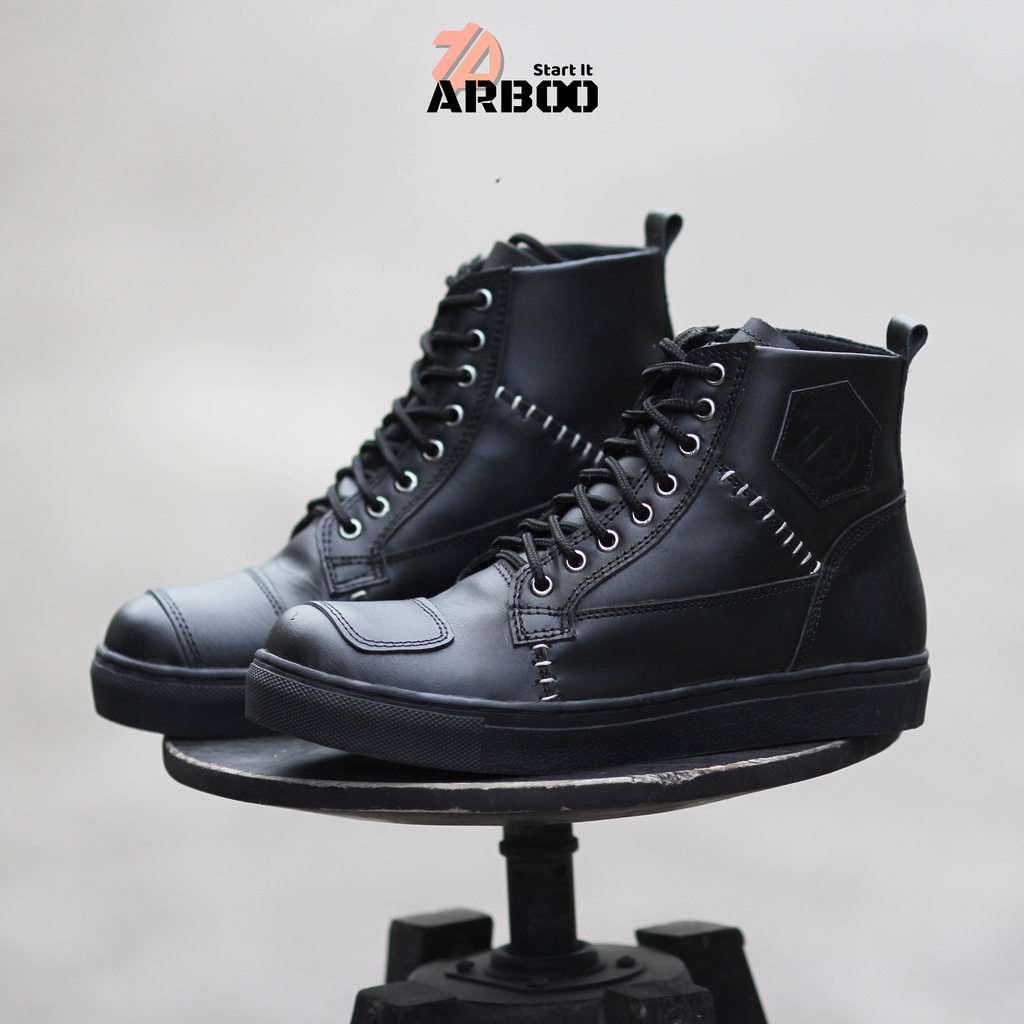 SEPATU  BOOT SAFETY KULIT PRIA SEPATU KANTOR SEPATU KERJA SEPATU BIKERS KULIT ASLI BERKUALITAS
