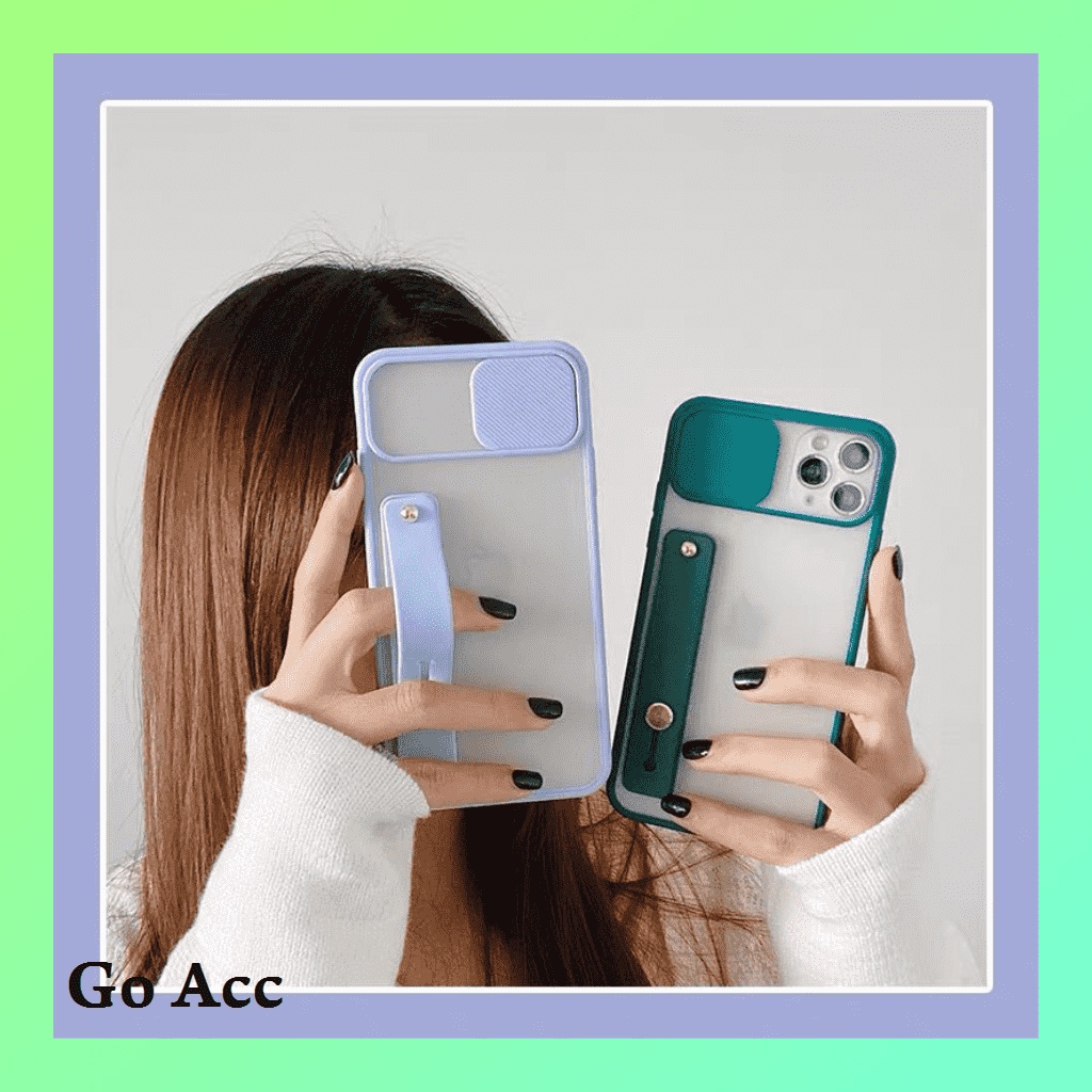 Softcase Window + Strapfinger Holder ALL Type Oppo Realme Narzo Xiaomi Redmi Poco Pocophone Vivo