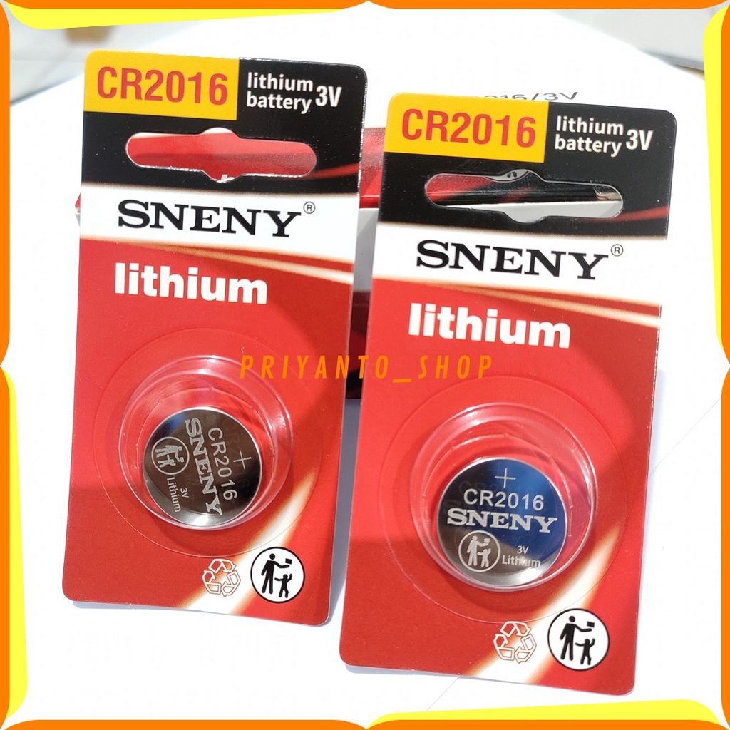 BATERAI SNENY LITHIUM 3V CR 2016 BATERAI KANCING CR2016 ASLI ORIGINAL