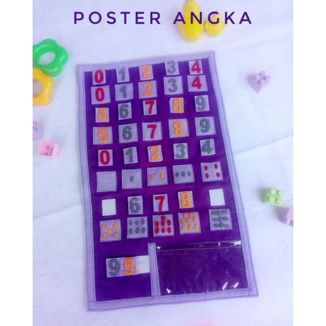 POSTER FLANEL ANGKA | POSTE FLANEL ANGKA | MENCOCOKAN ANGKA | PERAGA BELARA ANGKA