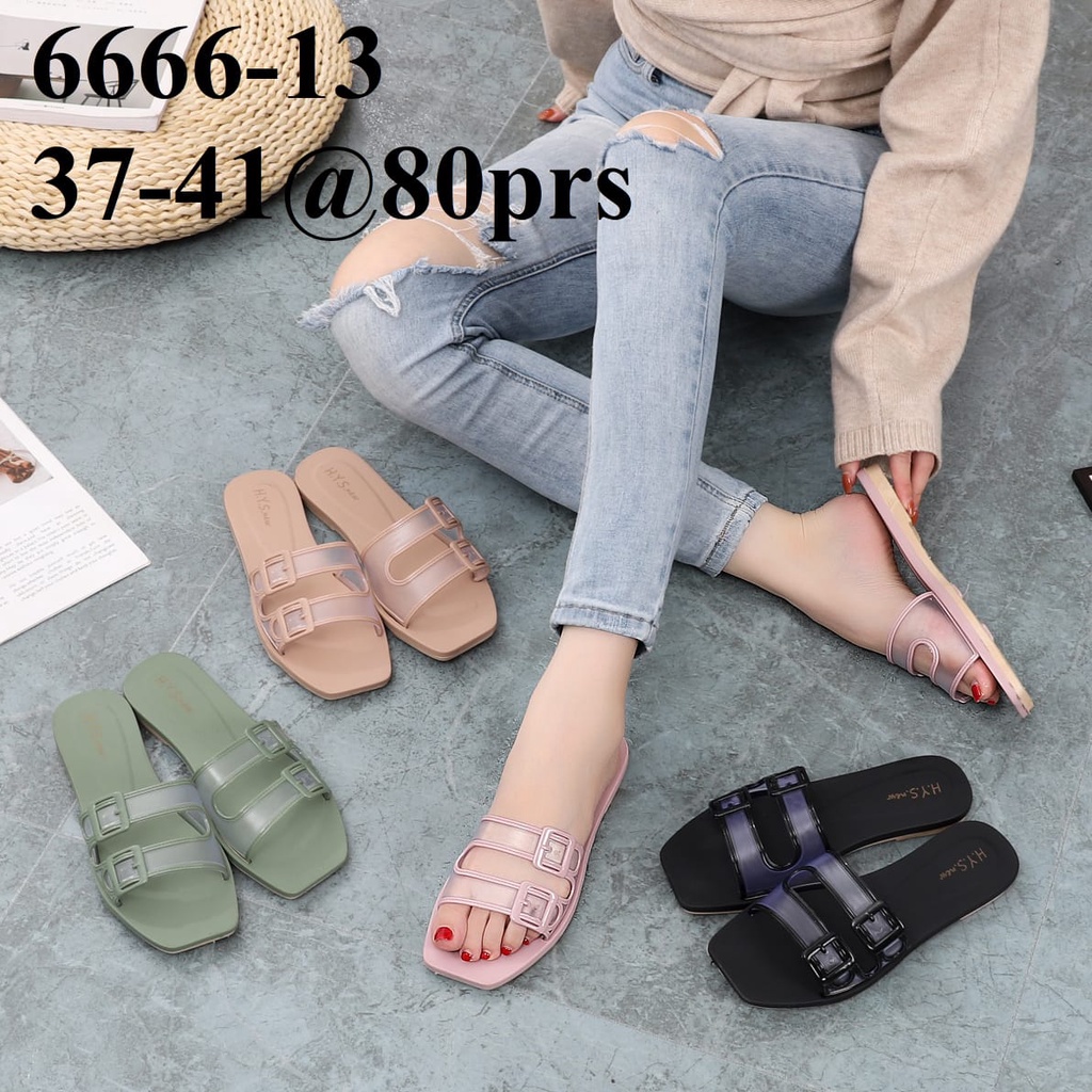 Sandal Jelly 6666 - 13 / Sandal Jelly Wanita Teplek Renata