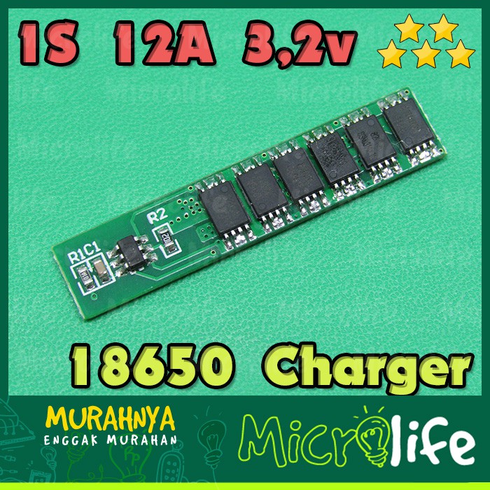 LITHIUM BATTERY 1S 12A 18650 CHARGER MODULE PROTECTION