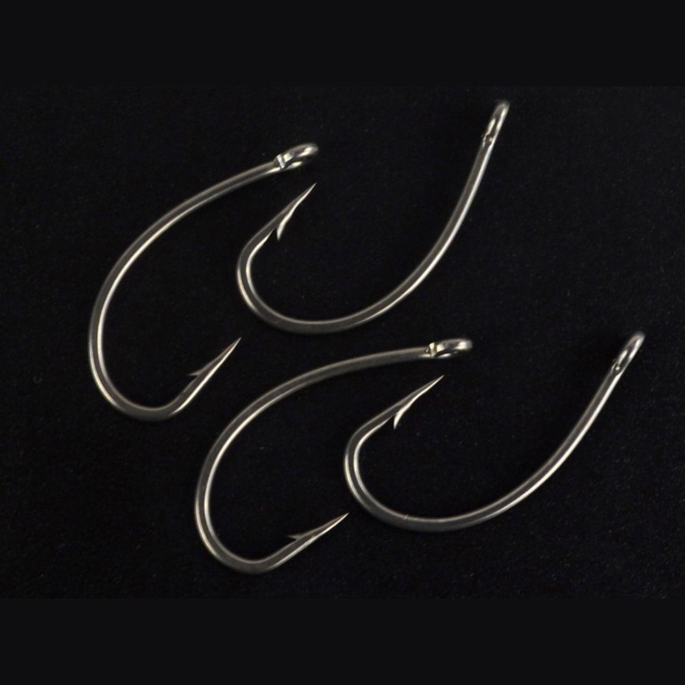 Lanfy Kait Ikan Berduri Beberapa Tujuan Air Asin Jig Lure Hooks Carp Fishing Stainless Steel PTFE Dilapisi Karbon Tinggi Fishhooks Long Shank Barbed Hook