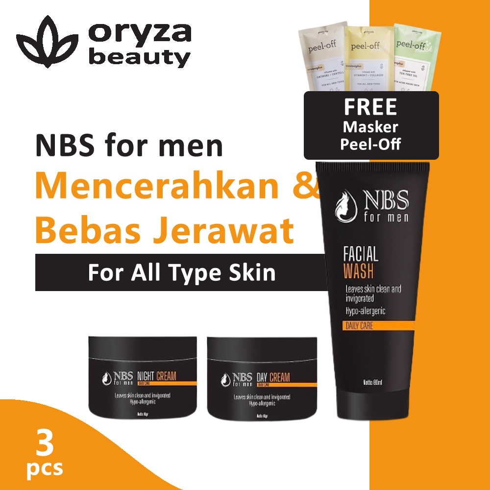 NBS For Men Skincare Perawatan Wajah Pria Cream Pria BPOM Original