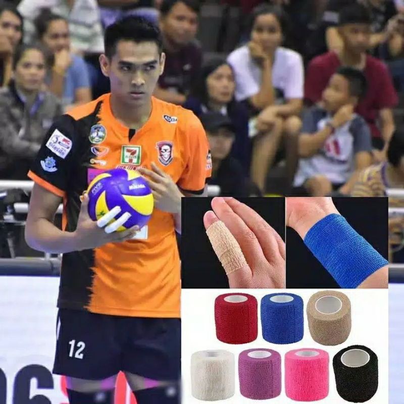 WRIST TAPE PENGAMAN JARI VOLI VOLLY VOLY 4,5M × 5CM