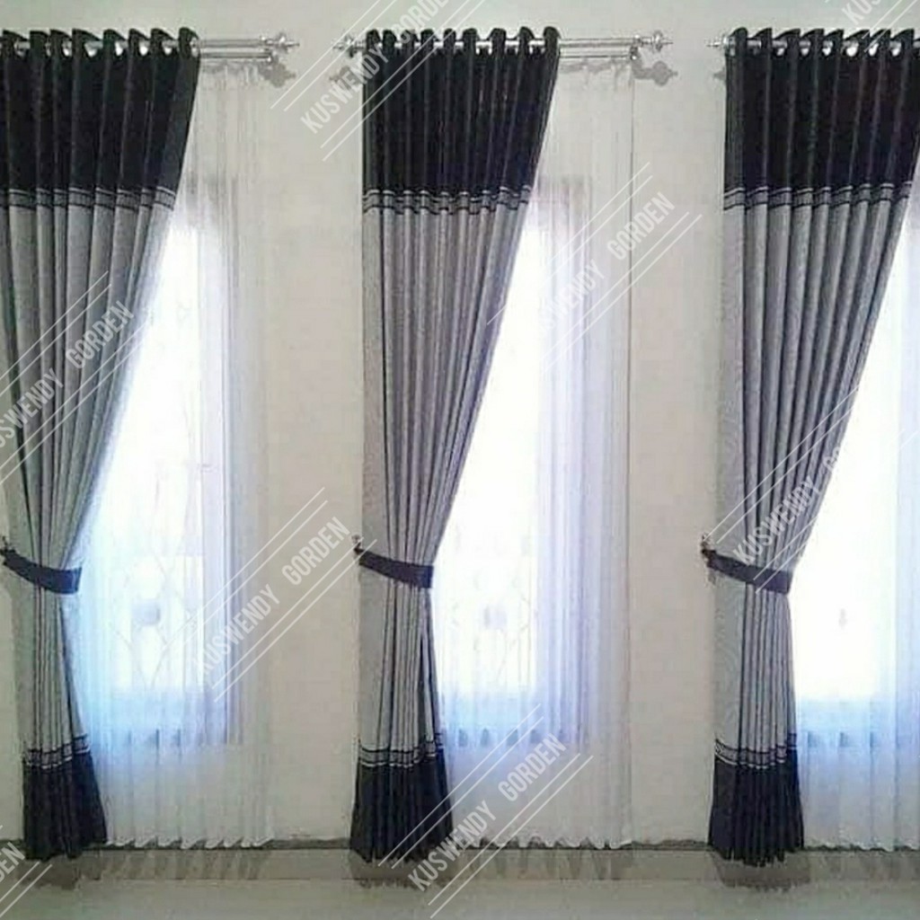 Gorden Blackout Flat 150 x 250 cm Tinggi 2.5 meter Hordeng Jendela Pintu Tirai Minimalis