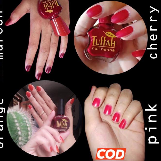 {PDP.27Jn22ᴿ} Tuffah nail henna kutek halal wudhu cat kuku inai kuku kutex nail kitek kuku halal tuf