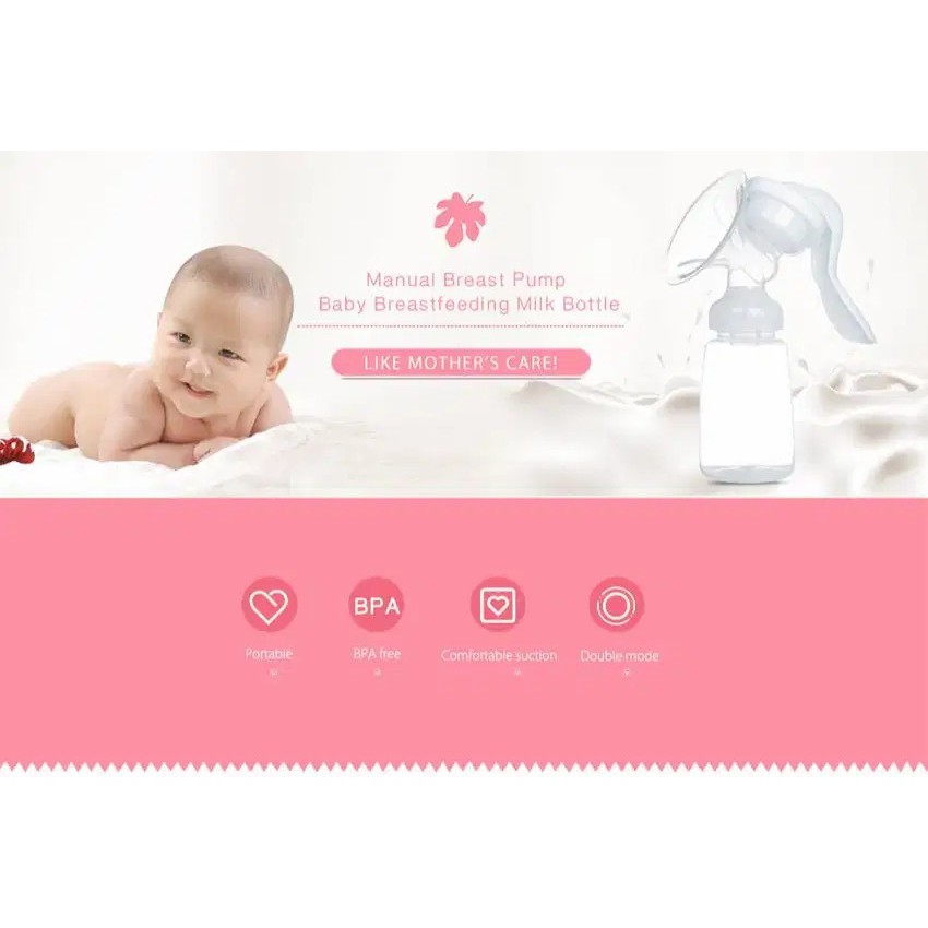 Mediatech Pompa Asi Manual Food Grade BPA Free Breast Pump Real Bubee GARANSI