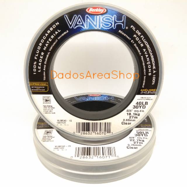 Senar Leader Berkley VANISH 30YD 100%Fluorocarbon Senar Shock Leder Pancing