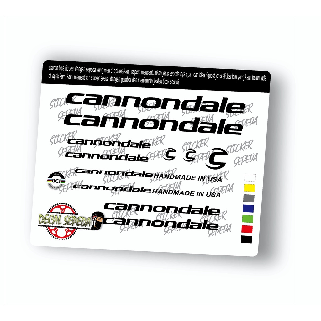 decal sepeda cannondale  - sticker sepeda cannondale full cutting