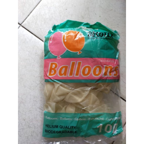 Balon Latex Transparan /Bening polos (ECER 10 Bji)