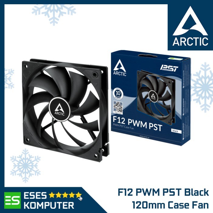 Fan ARCTIC F12 PWM PST - Black - Single Pack - 120mm 12cm Case Fan