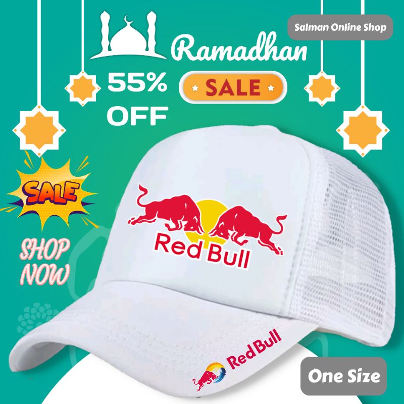 REDBULL SNAPBACK CAPS TRUCKER HAT TOPI JARING DEWASA PRIA WANITA TERBARU TOPI TRUCKER JARING CEWEK C