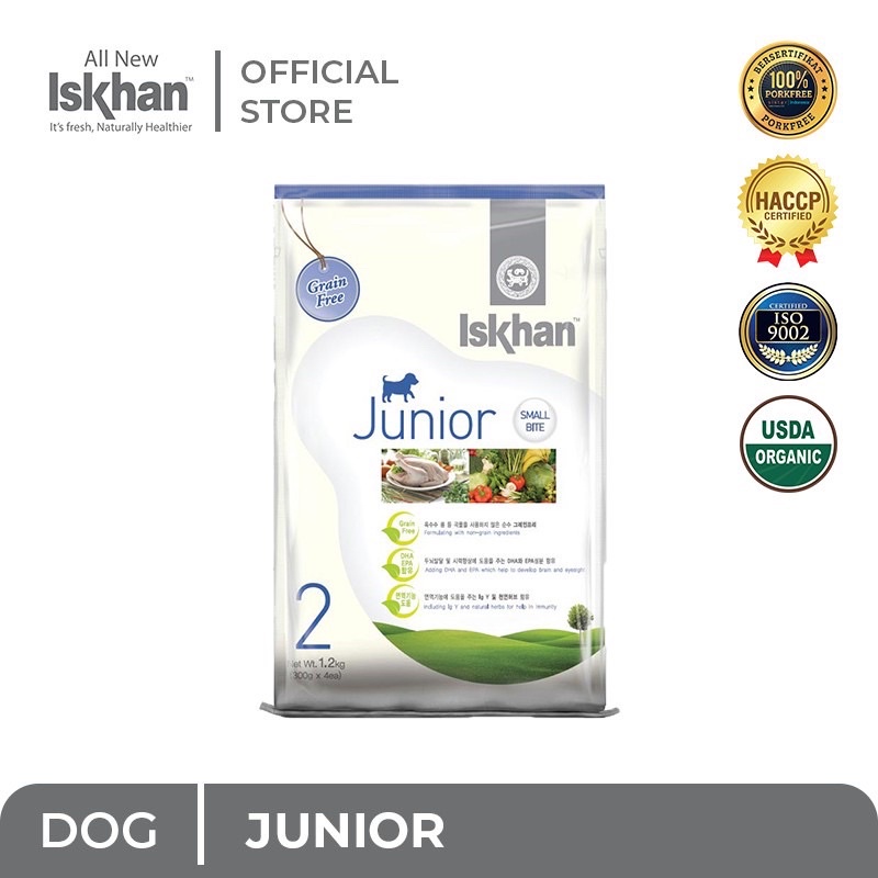 Iskhan Dog Grain Free Junior 1.2kg Freshpack Iskhan Dog Food Grainfree