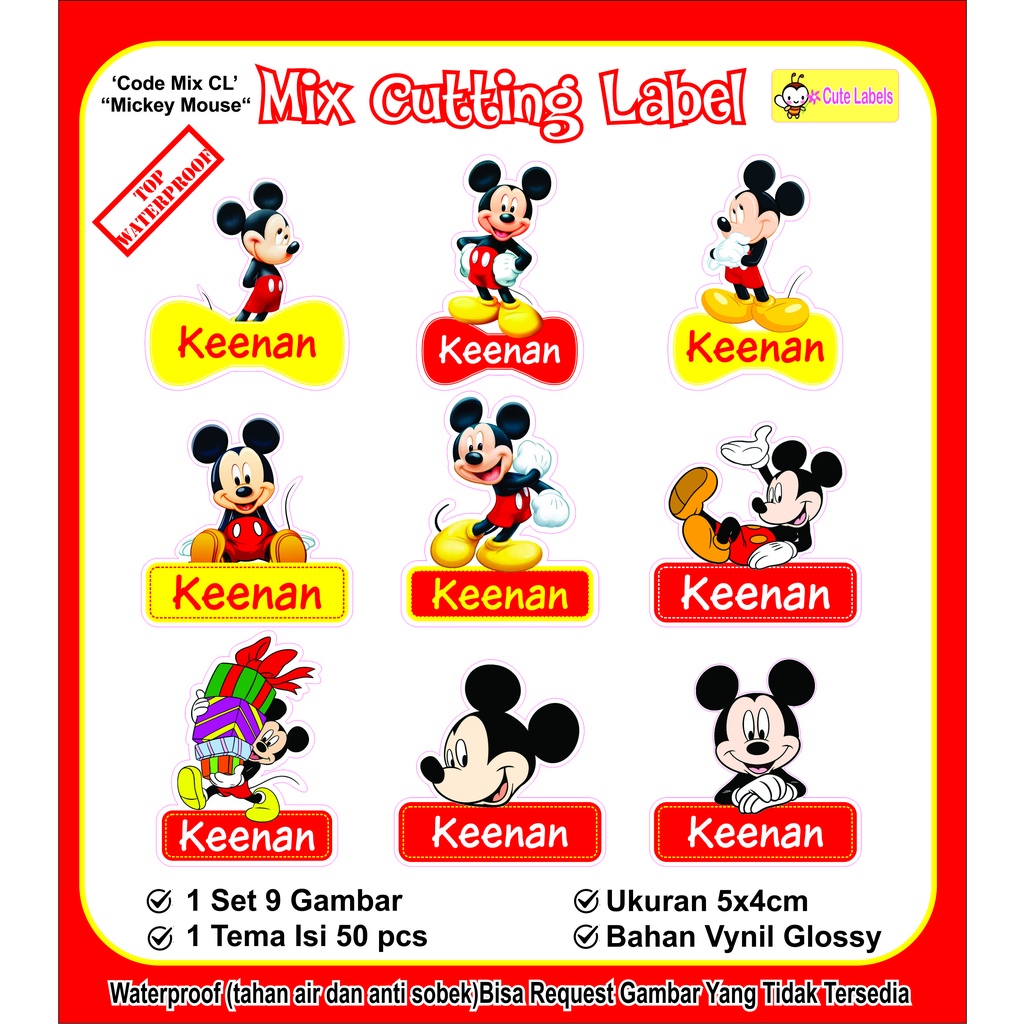 

Mix Cutting Label MICKEY MOUSE