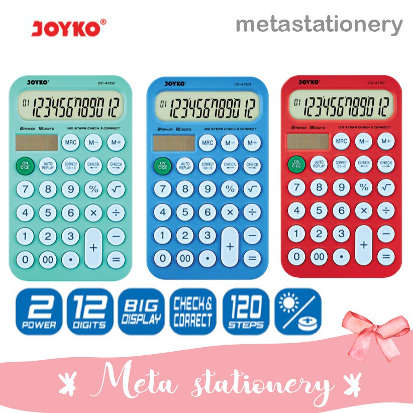 

Calculator / Kalkulator Joyko CC-47CO / 12 Digits / Check Correct