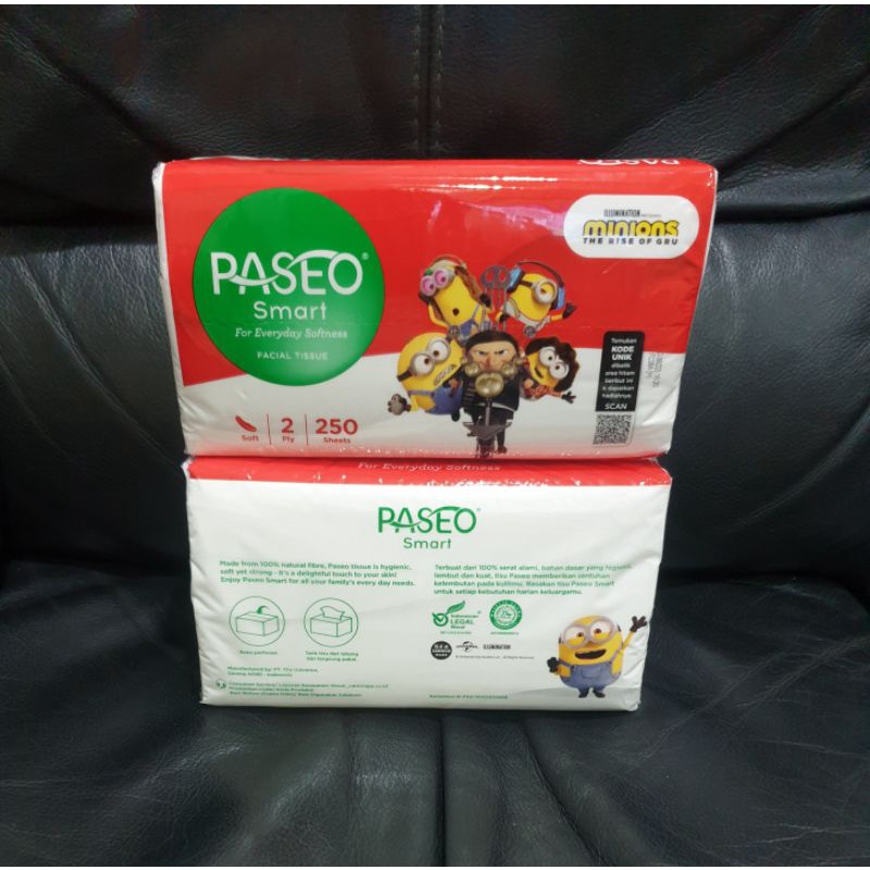 TISSUE PASEO 250 SHEET SMART FACIAL TISU