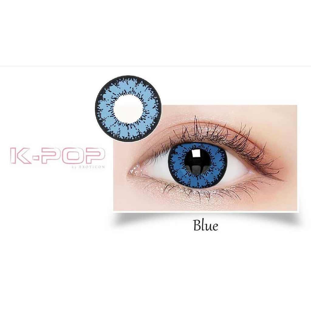 SOFTLENS X2 K-POP KPOP BIG EYES MINUS (BLACK&amp;BLUE)