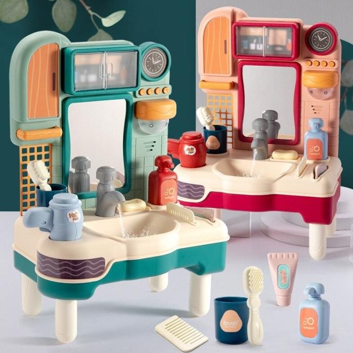 Tseloop Mainan Anak Kitchen Sink Tempat Cuci Piring 6058 Mainan Kran