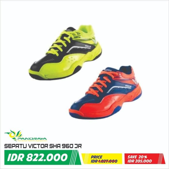 Sepatu Badminton Bulutangkis Victor SHA960 JR SHA 960 JR Original - Merah