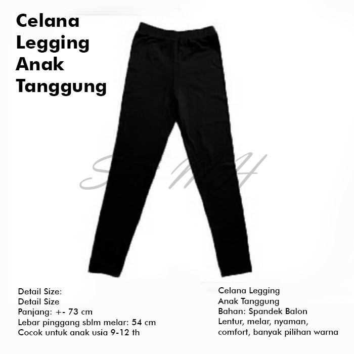 Celana Legging Anak Tanggung 9 - 12 Tahun/Celana Legging Anak/Legging Anak