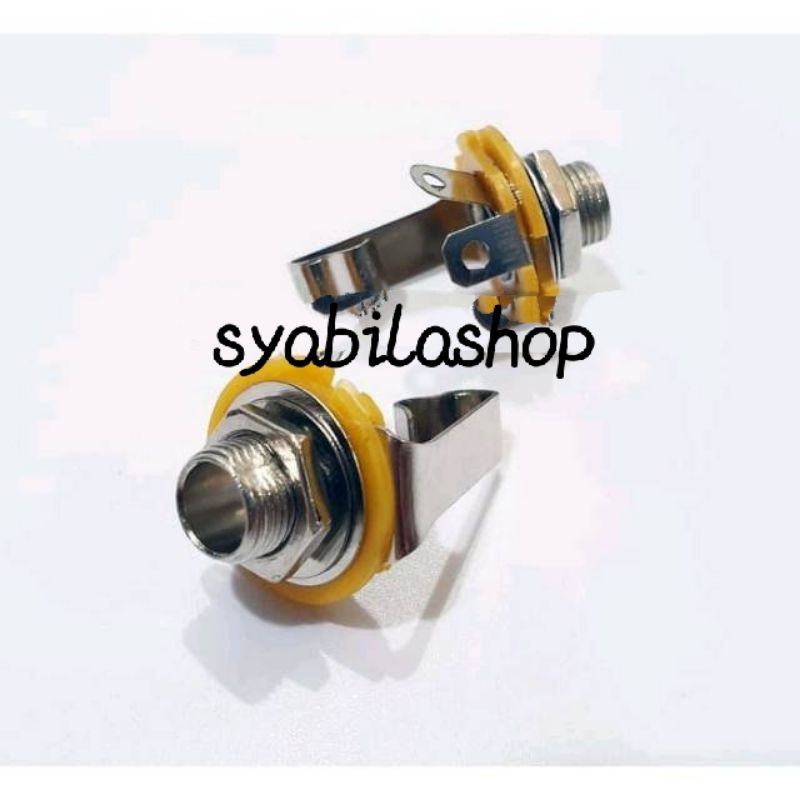 SOKET JACK AKAI MONO BESI 6.5mm Soket Akai mono besi - soket Jack mic