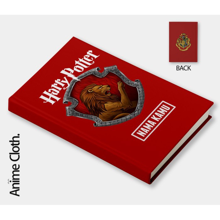 

Buku Harry Potter Gryffindor Logo Hogwarts Custom Nama Notebook Diary Jurnal Planner