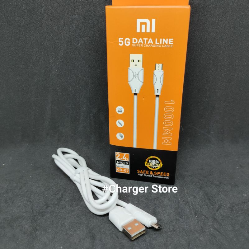 Kabel Data Xiaomi 2.4A Fast Charging Micro USB 5G Data Line Quick Charge