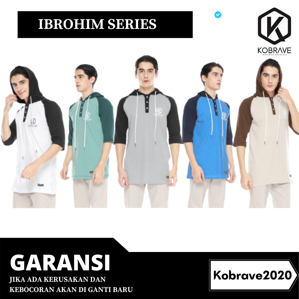 Busana Muslim Kobrave Terbaru Hoodie Pria Ibrohim Series Baju Koko Kekinian