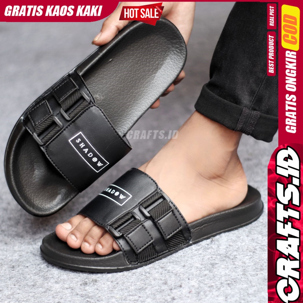 CRAFTS FLUK Sandal Slide Pria Sendal Slop Cowok Terbaru