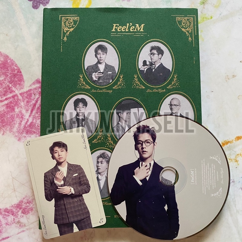 BTOB 10th Mini Album FEEL EM with Eunkwang photocard & Minhyuk CD plate + poster