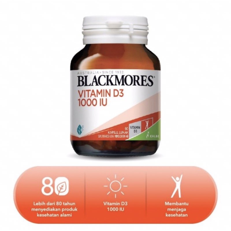 Blackmores vitamin D3 1000 IU 60 tablet ( memenuhi kebutuhan vitamin D )