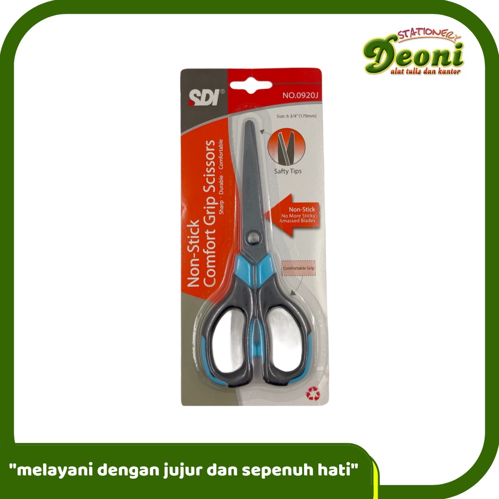 

SDI 0920J Non Stick Comfort Grip Scissors Gunting 170mm