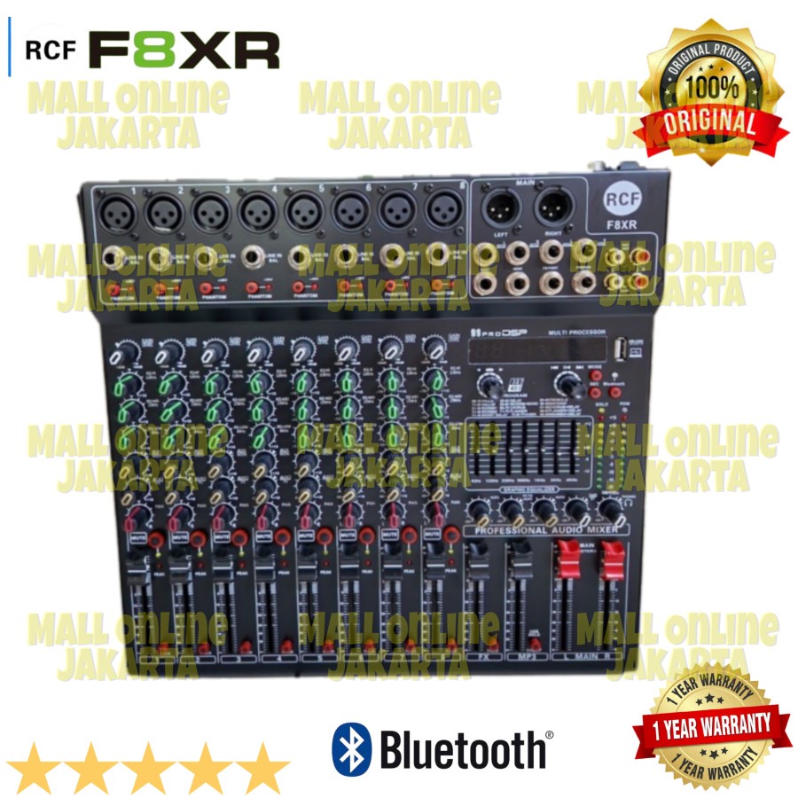 Mixer audio rcf f8xr F 8 XR 8CH soundcard F 8XR effect reverb