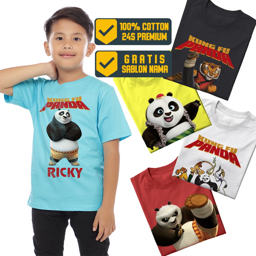 KungFu Panda Baju Kaos Kung Fu Panda Anak Baju Couple Keluarga Karakter
