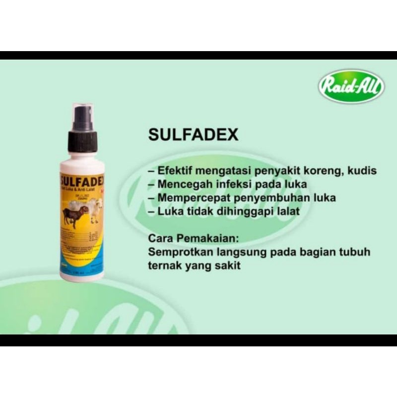 sulfadex 130 ml obat Semprot luka anti lalat sapi kambing penyakit PMK