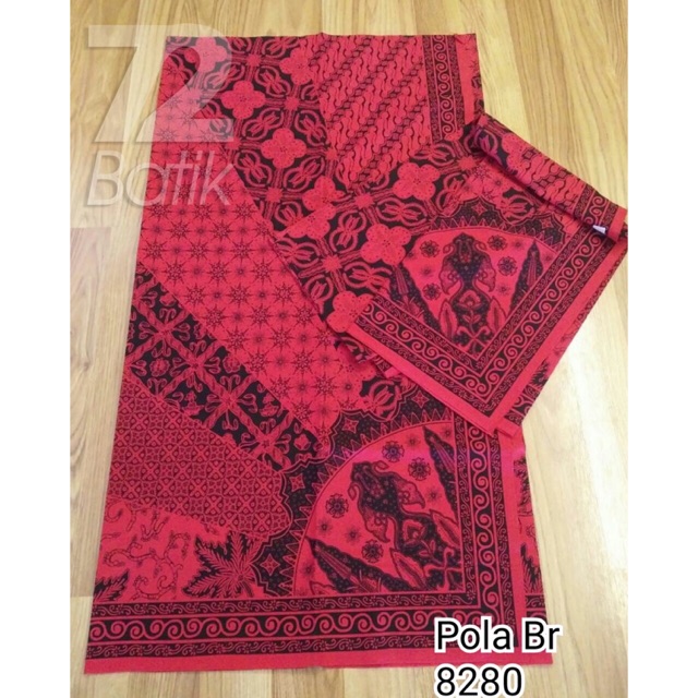 KAIN BATIK PREMIUM Bahan Katun Motif Multi Motif Warna Merah 725435 Cap 72 Jarik Jarit Samping Kebat Panjang Batik Katun Modern Premium Bahan Seragam Batik Pernikahan Kantor Keluarga Murah Kamen Jadi Batik Bali Lembaran