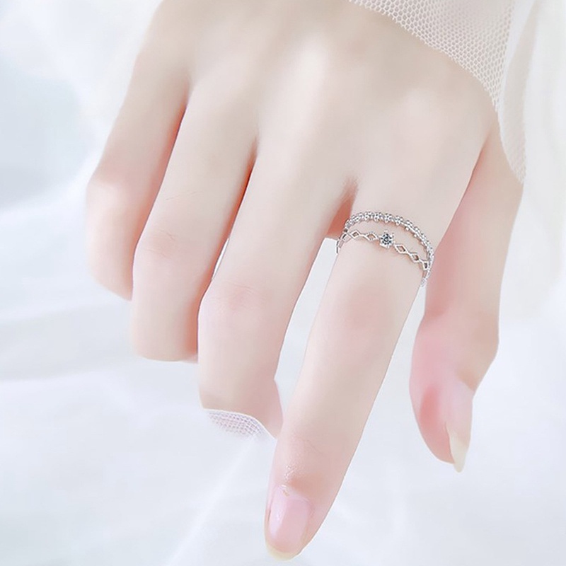 Cincin Adjustable Desain Bunga Estetik Untuk Wanita