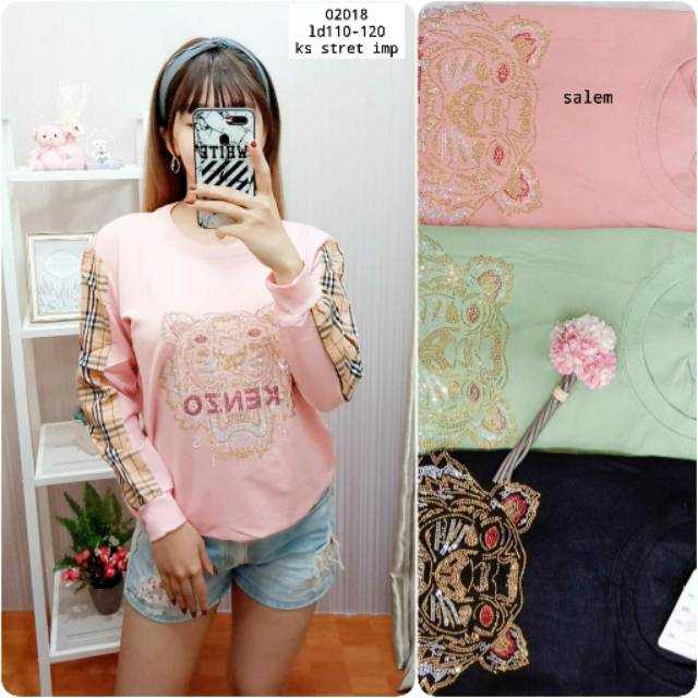 02021 Kaos  Import Kenzo  Mote Cewek Murah Baju  Atasan 