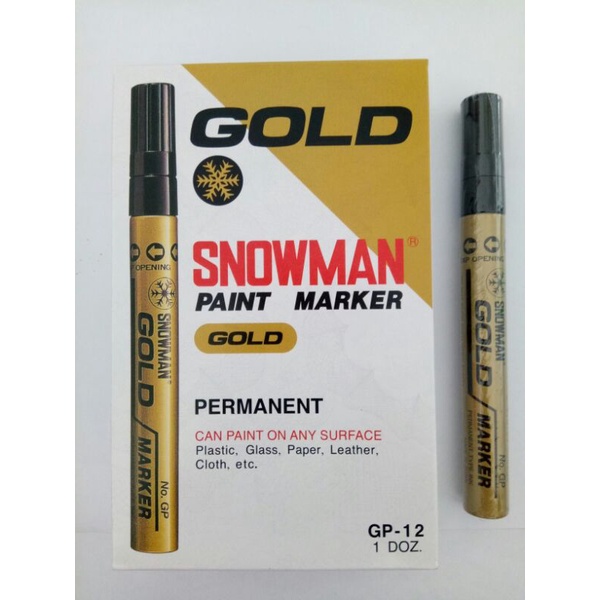 

[ Ecer ] Spidol Emas Spidol Permanent SNOWMAN Paint Marker