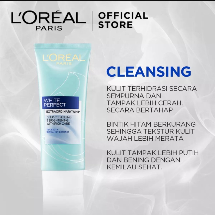 ★ BB ★ L'OREAL Paris Aura Perfect Whip Foam Facial Wash - 100ml (Untuk Kulit Cerah Tanpa Noda) - LOREAL