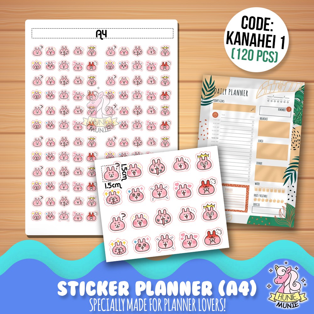 

Sticker Deco Planner - Kanahei #1 (120pcs) Stiker Hunie Munie