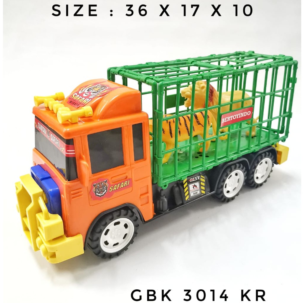 Mainan Mobil Mobilan Truk Hewan GBK 3014 KR Animal Truck Friction