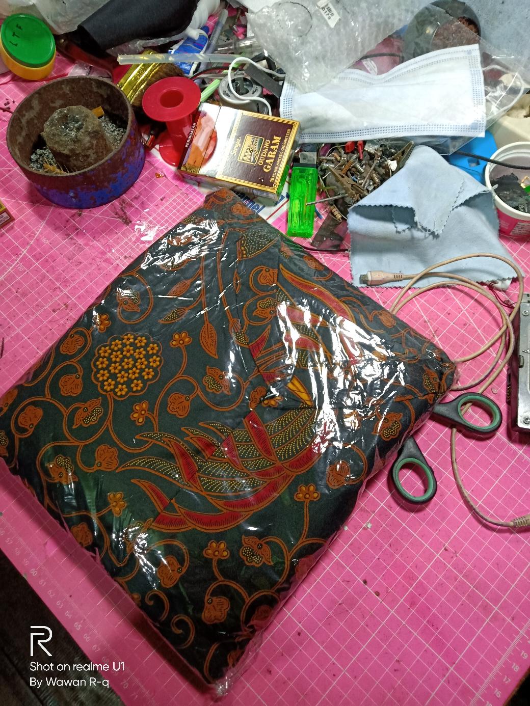 Gamis Batik Manggar Padi Sekar Cantik Nadine Allsize Jumbo Hijab