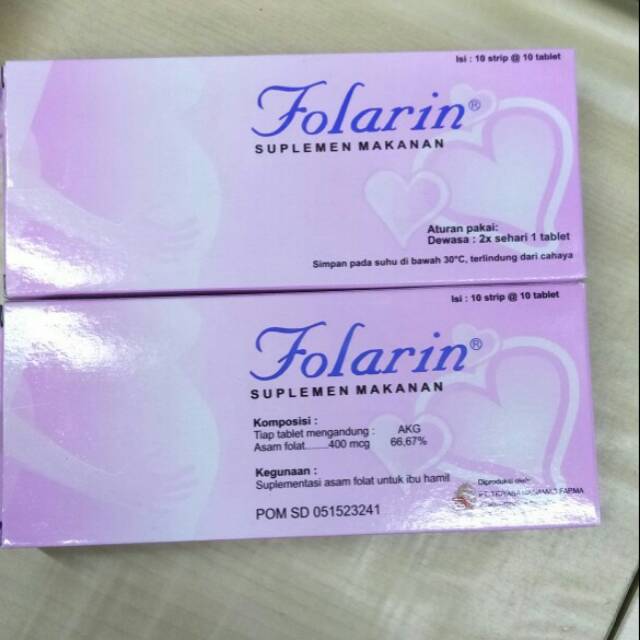 FOLARIN (FOLIC ACID) 400 mcg ISI 100 TABLET