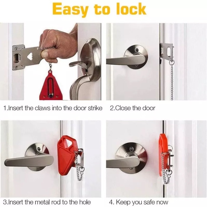 Slot Pintu Penahan Pintu Engsel Pengaman Tambahan Untuk Keamanan Anti Lockpick Baby Safety Lock Door