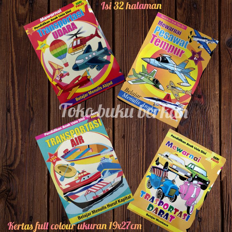 buku seri paud transportasi 32 halaman (19x27cm)