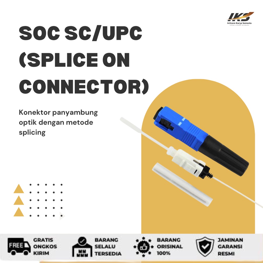 SOC (Splice on Connector) SC/UPC Sambungan Kabel Fiber Optik