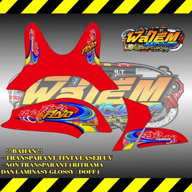 Striping Transparan Fino Karbu Tribal