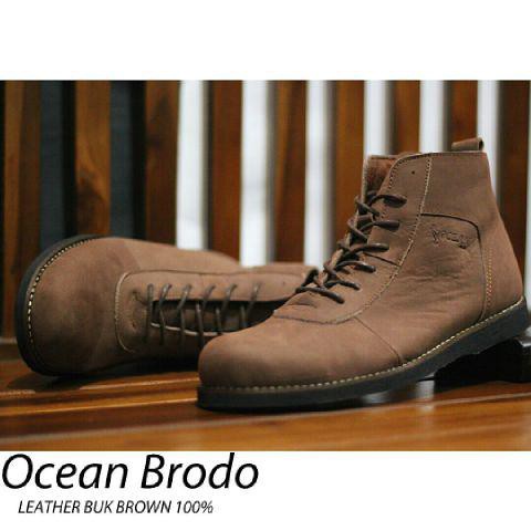sepatu ocean brodo coklat original